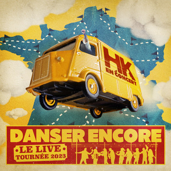 Pochette Danser encore, le live - HK